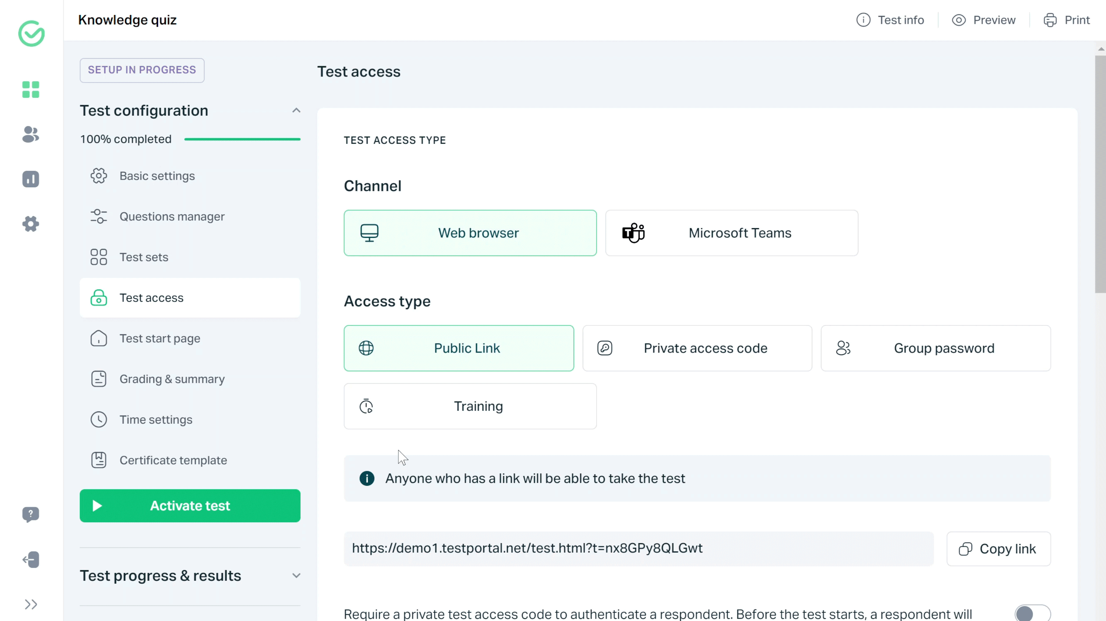 Honest Respondent in a quiz